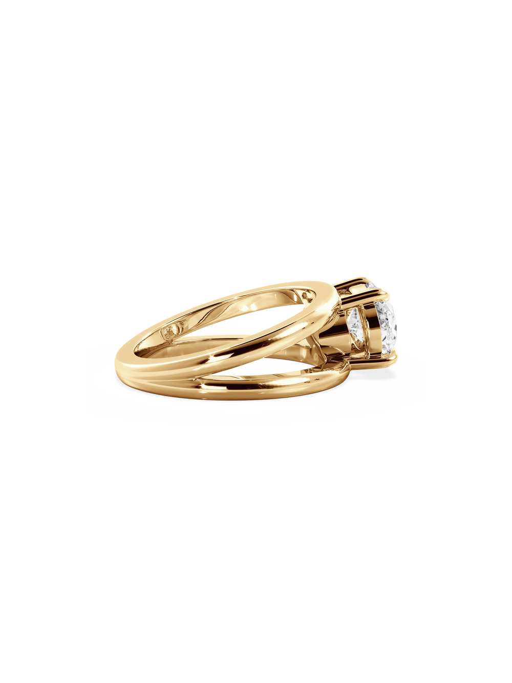 Oval Signature Double Band Ring - View 