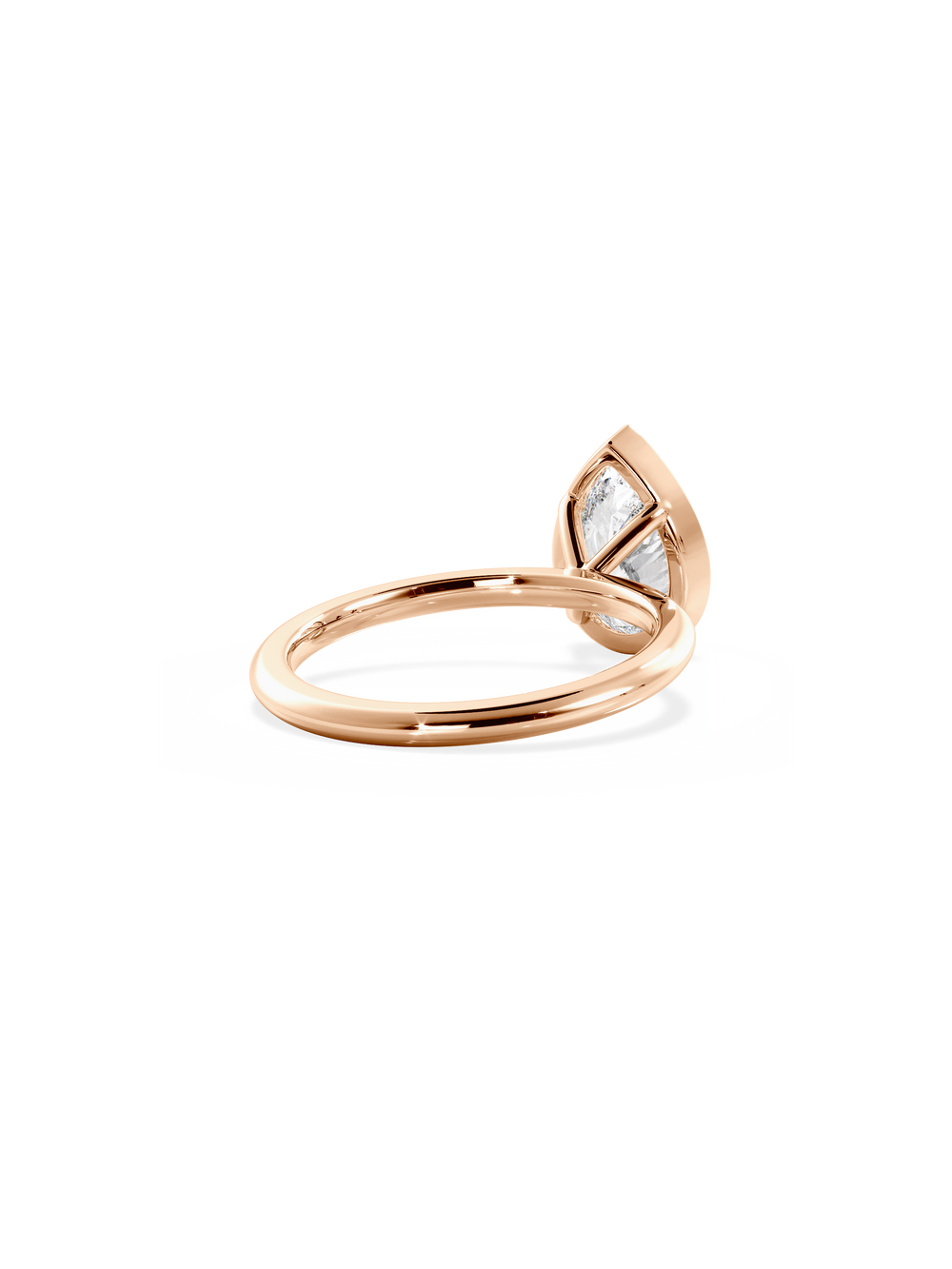 Pear Signature Bezel Solitaire - View 
