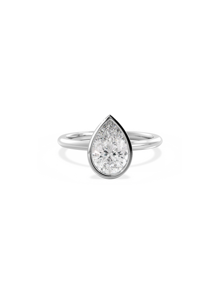Pear Signature Bezel Solitaire