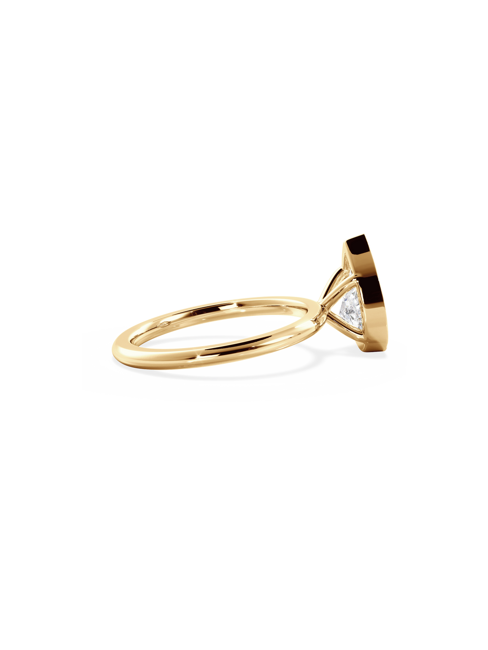 Pear Signature Bezel Solitaire - View 