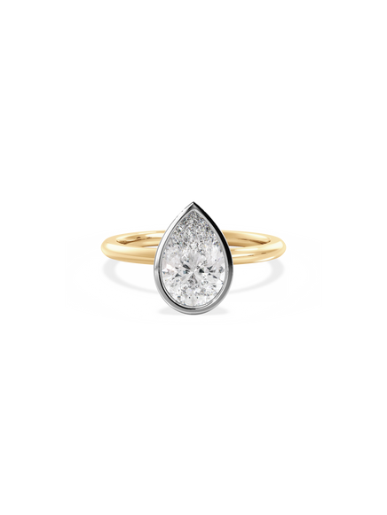 Pear Signature Bezel Solitaire
