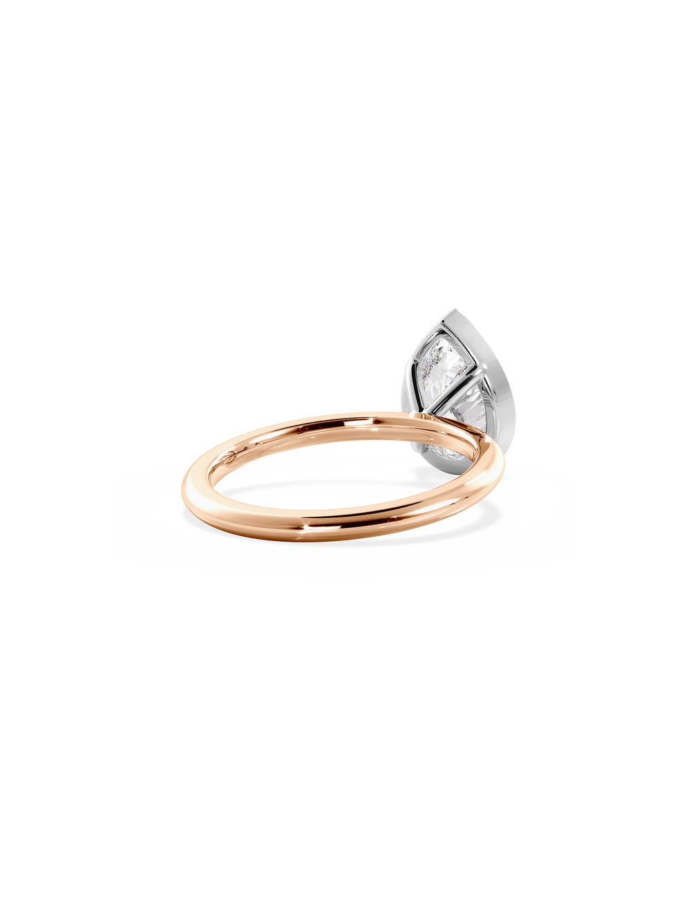 Pear Signature Bezel Solitaire - View 
