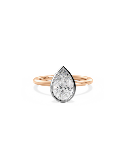 Pear Signature Bezel Solitaire