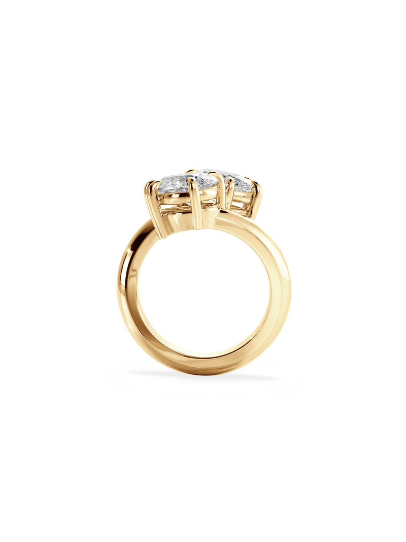 Pear Jean Toi et Moi Ring