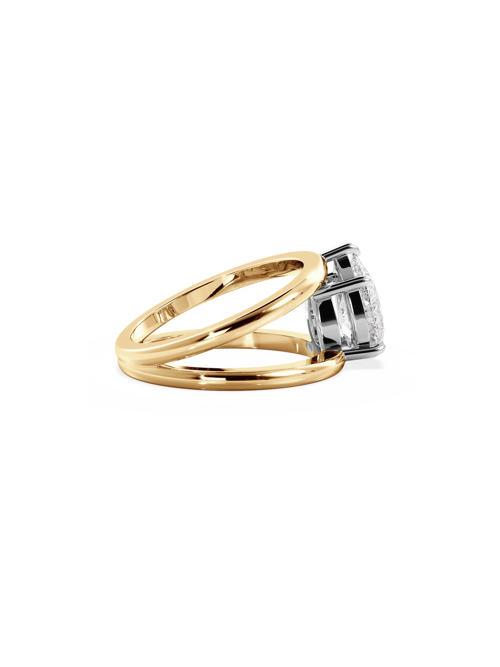 Pear Signature Double Band Ring - View 