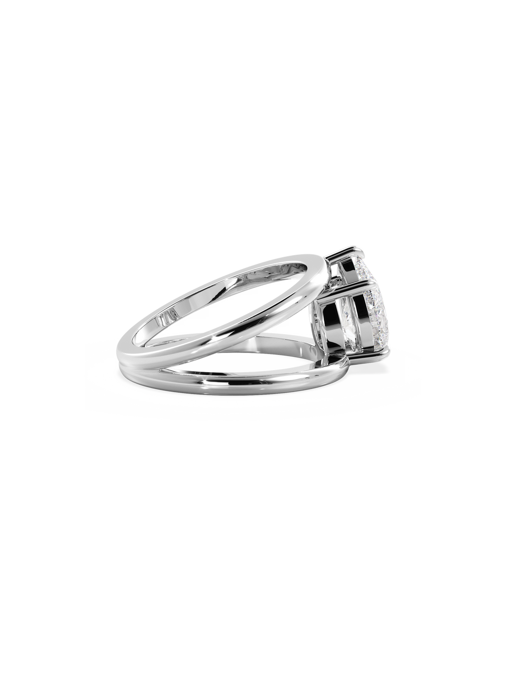 Pear Signature Double Band Ring - View 