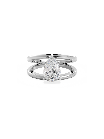 Pear Signature Double Band Ring