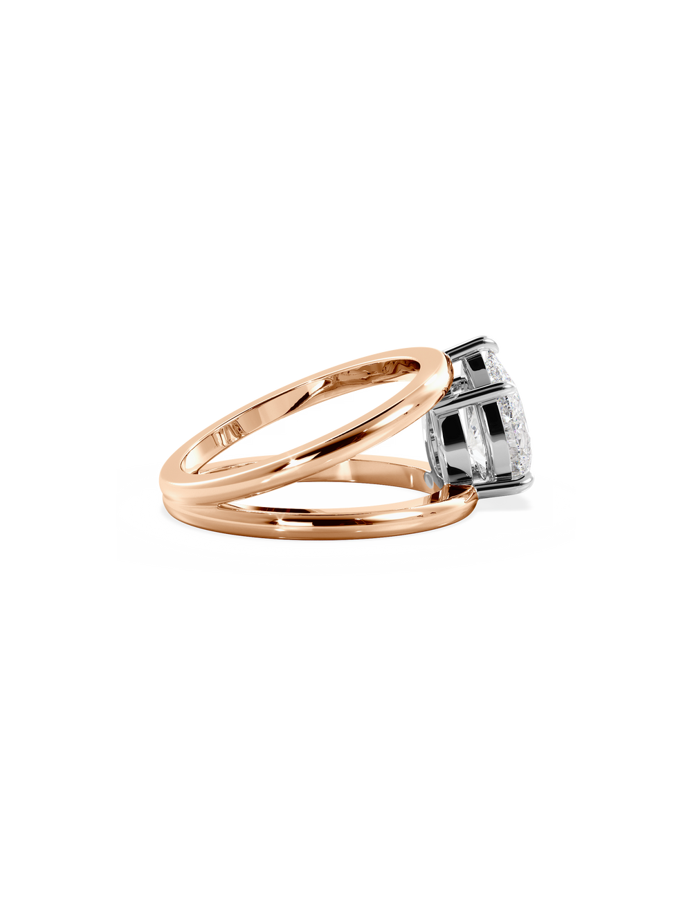 Pear Signature Double Band Ring - View 