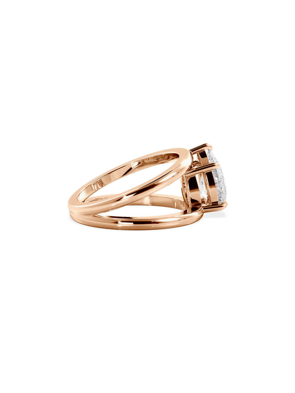 Pear Signature Double Band Ring - View 