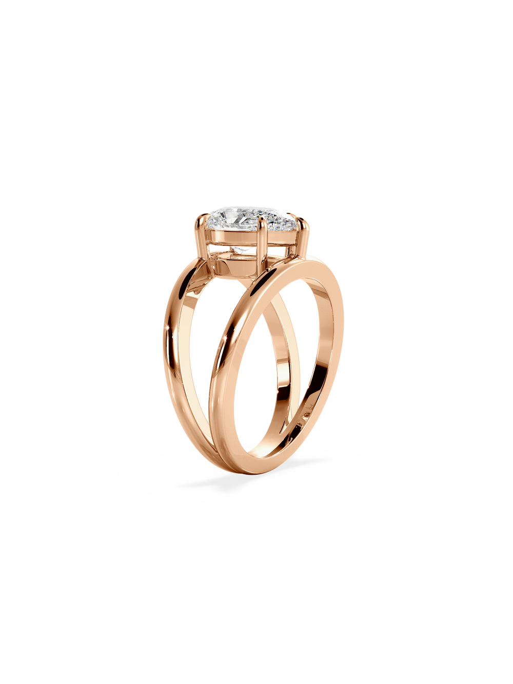 Pear Signature Double Band Ring - View 