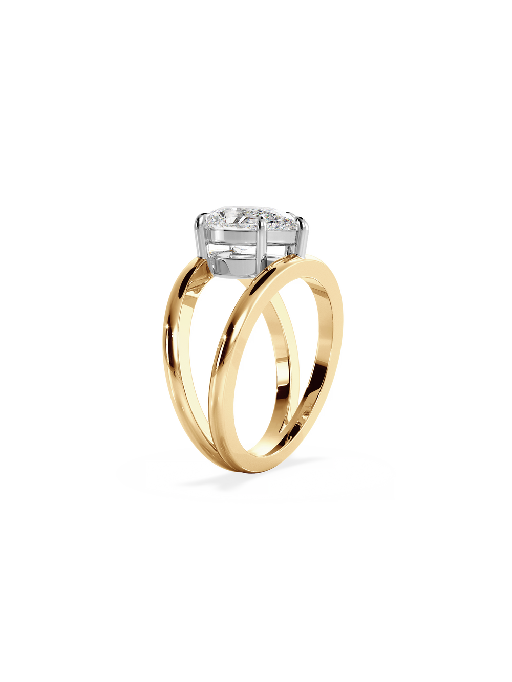 Pear Signature Double Band Ring - View 