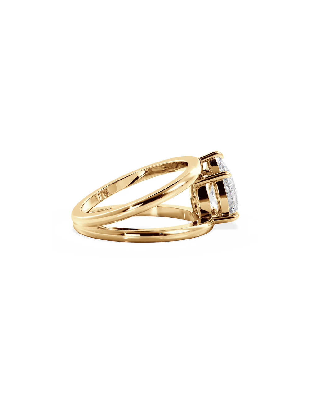Pear Signature Double Band Ring - View 