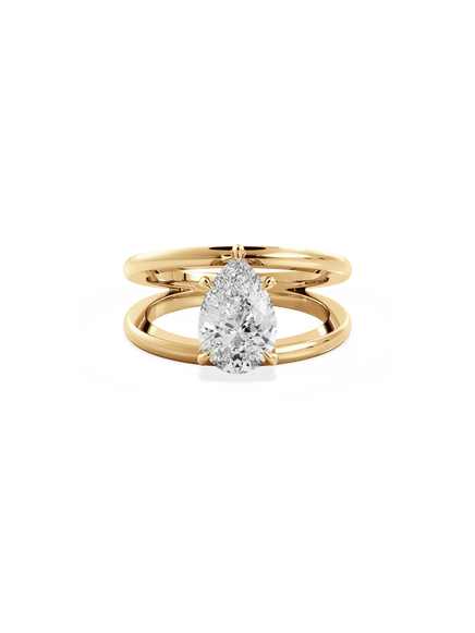 Pear Signature Double Band Ring