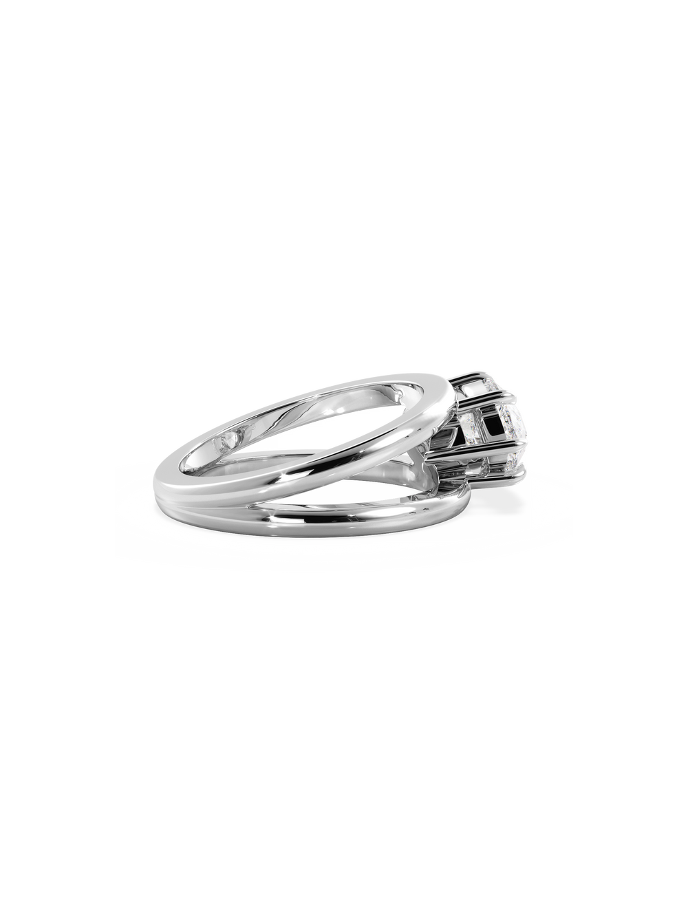 Pear Signature Double Band Ring - View 