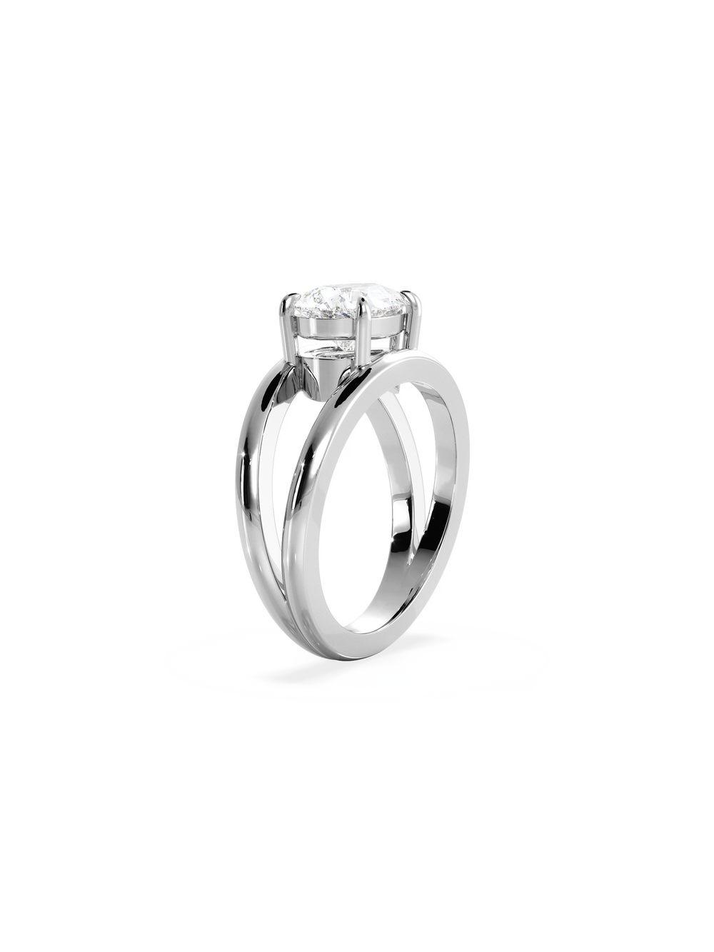 Pear Signature Double Band Ring - View 