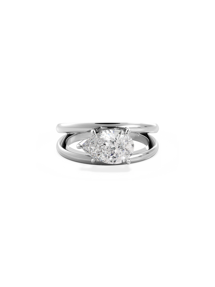 Pear Signature Double Band Ring