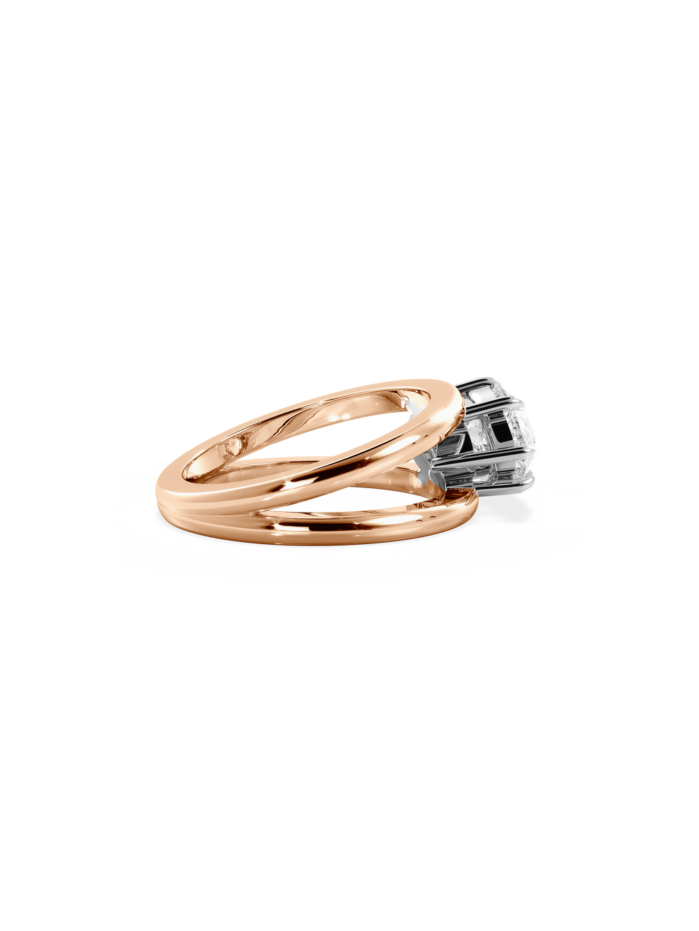 Pear Signature Double Band Ring - View 