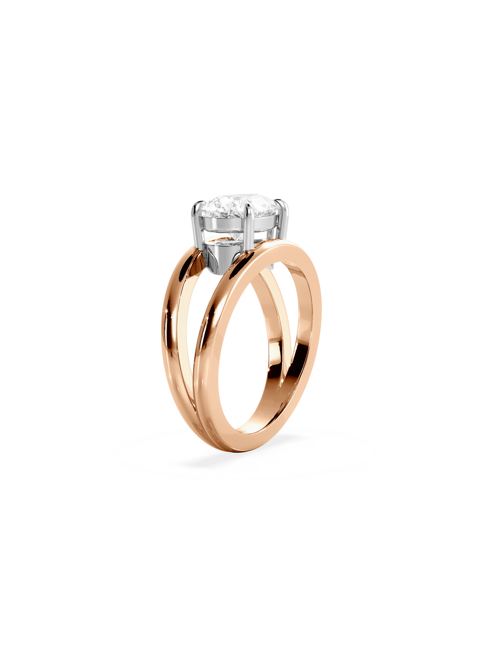 Pear Signature Double Band Ring - View 