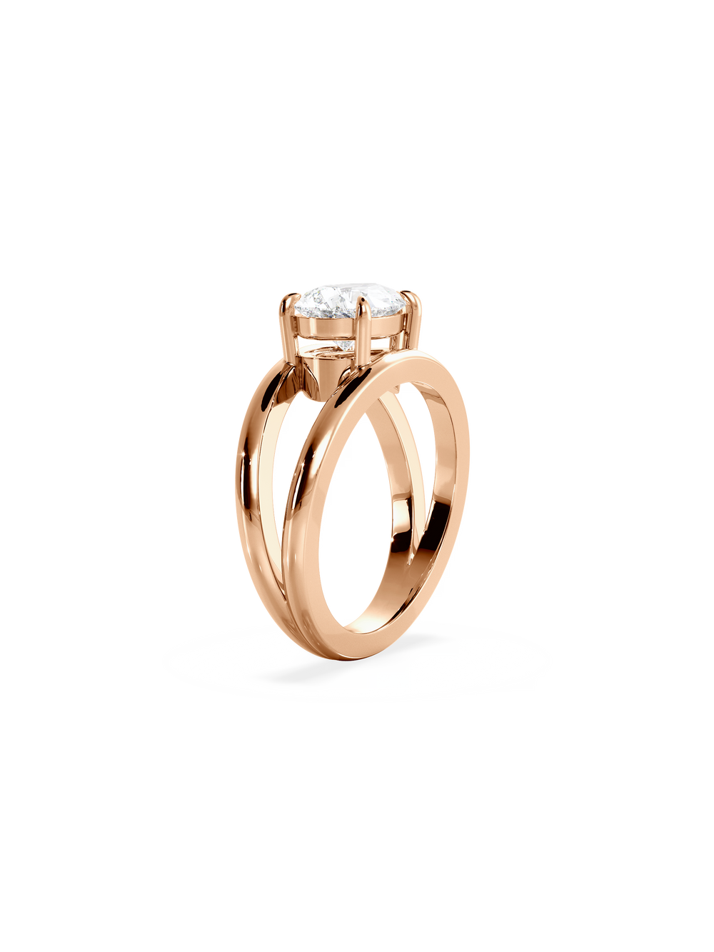 Pear Signature Double Band Ring - View 