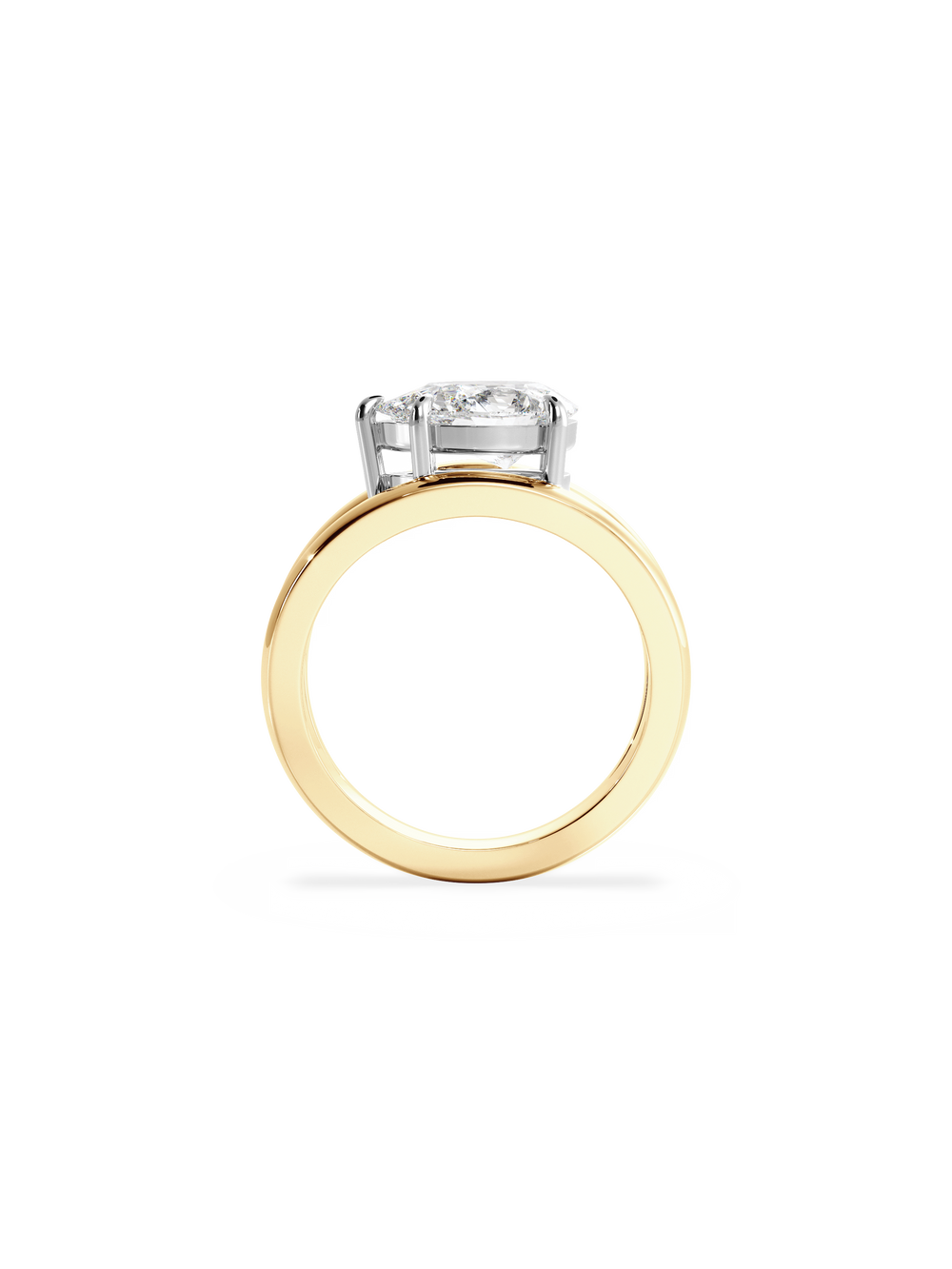 Pear Signature Double Band Ring - View 