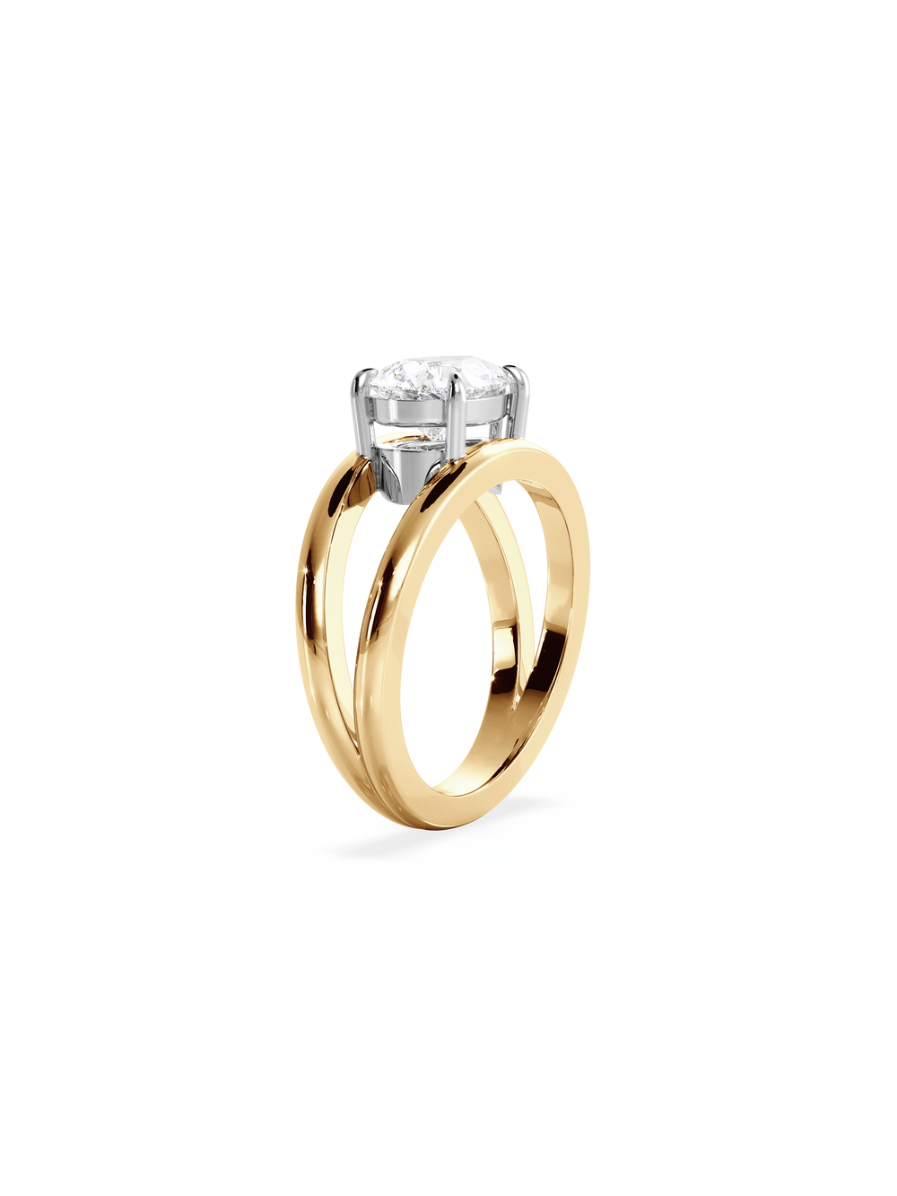 Pear Signature Double Band Ring - View 