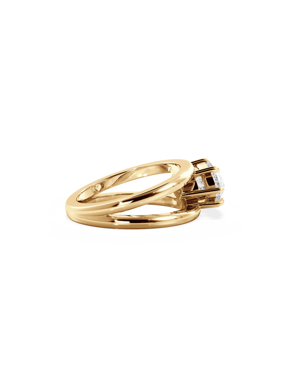 Pear Signature Double Band Ring - View 