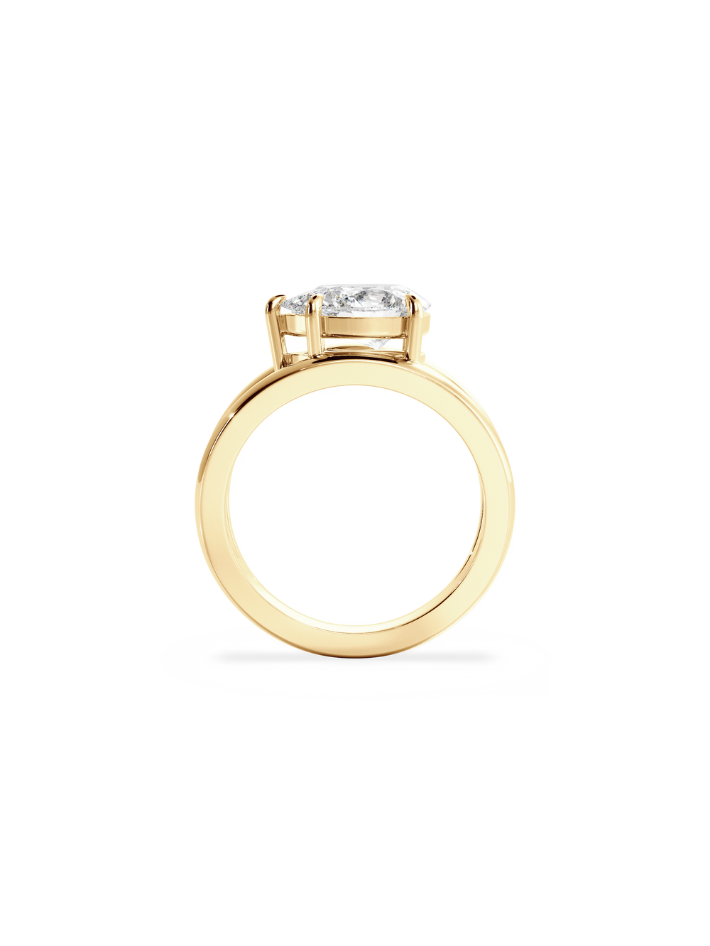Pear Signature Double Band Ring - View 