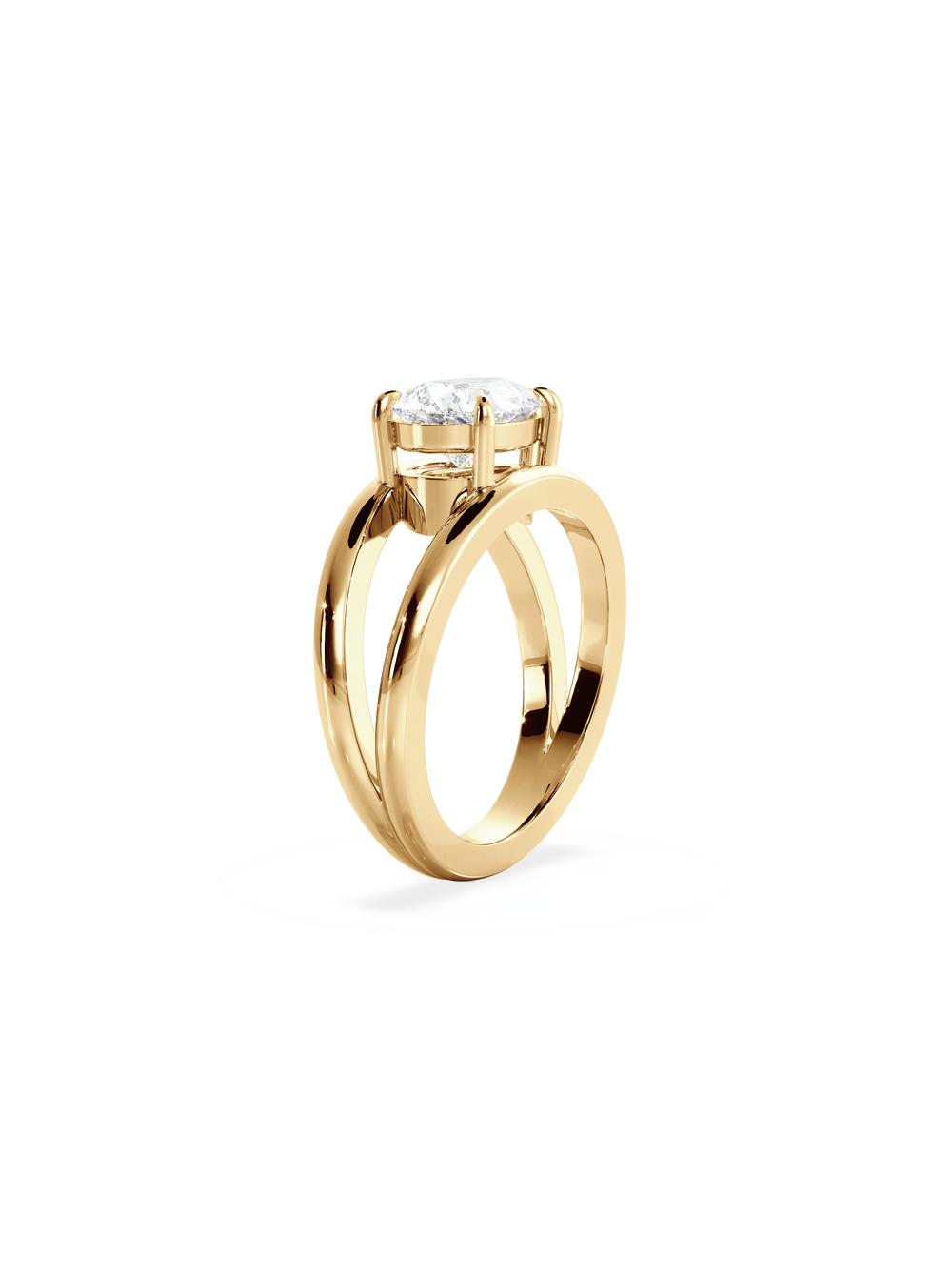 Pear Signature Double Band Ring - View 