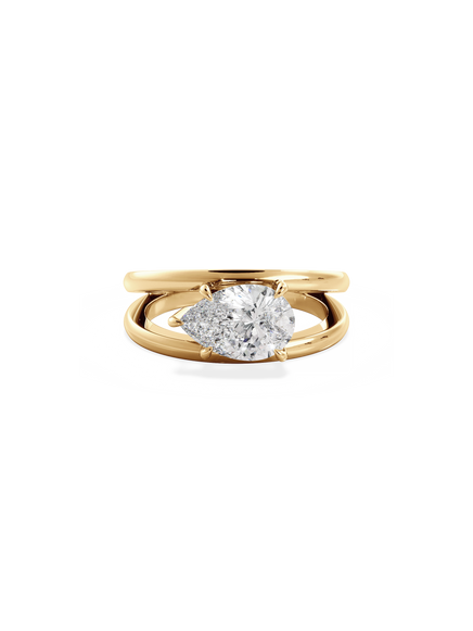 Pear Signature Double Band Ring