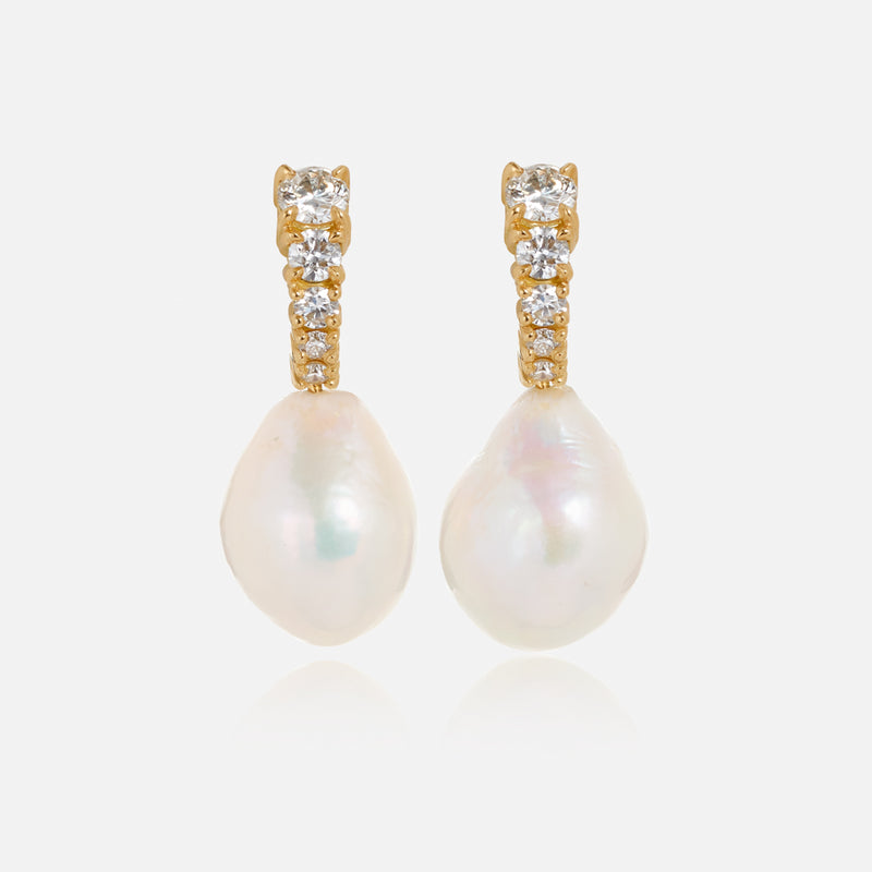 Vermeer Pearl Diamond Earrings