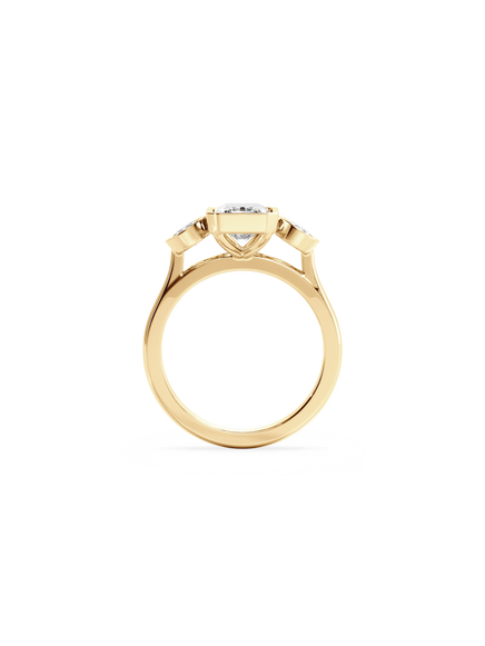 Radiant Bezel Cosmic Trio Ring