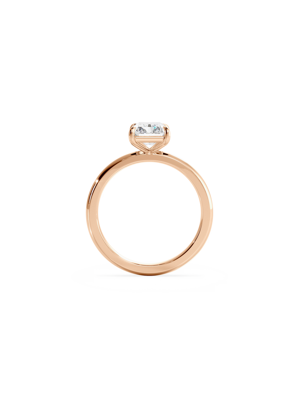 Radiant Ceremonial Solitaire Ring - View 
