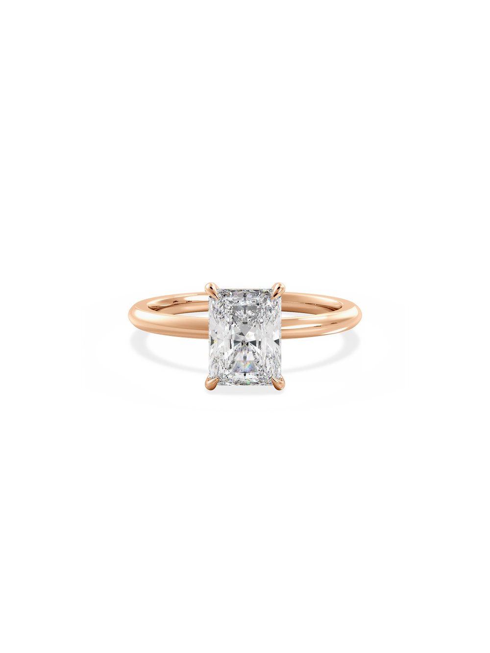 Radiant Ceremonial Solitaire Ring - View 