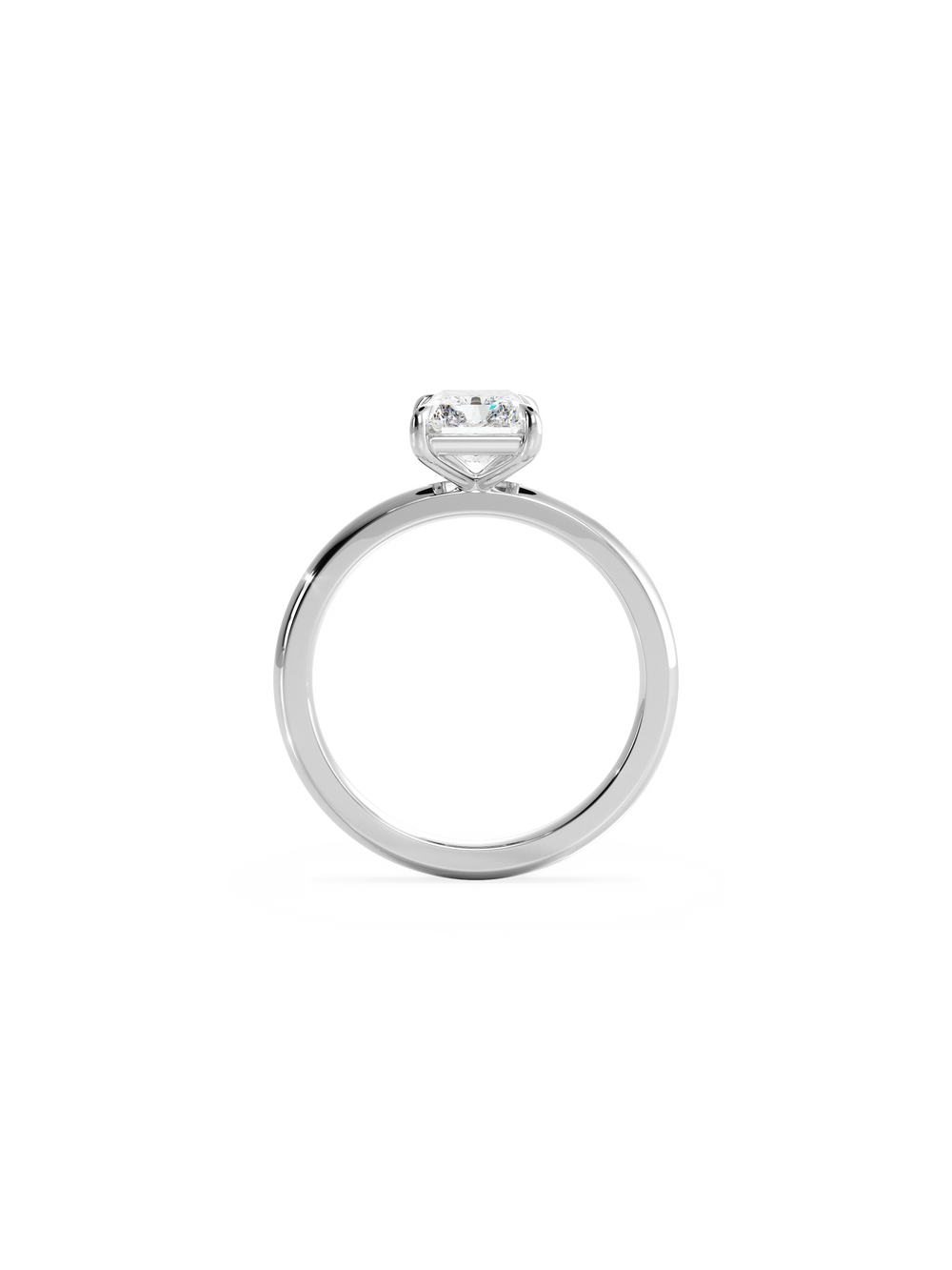 Radiant Ceremonial Solitaire Ring - View 