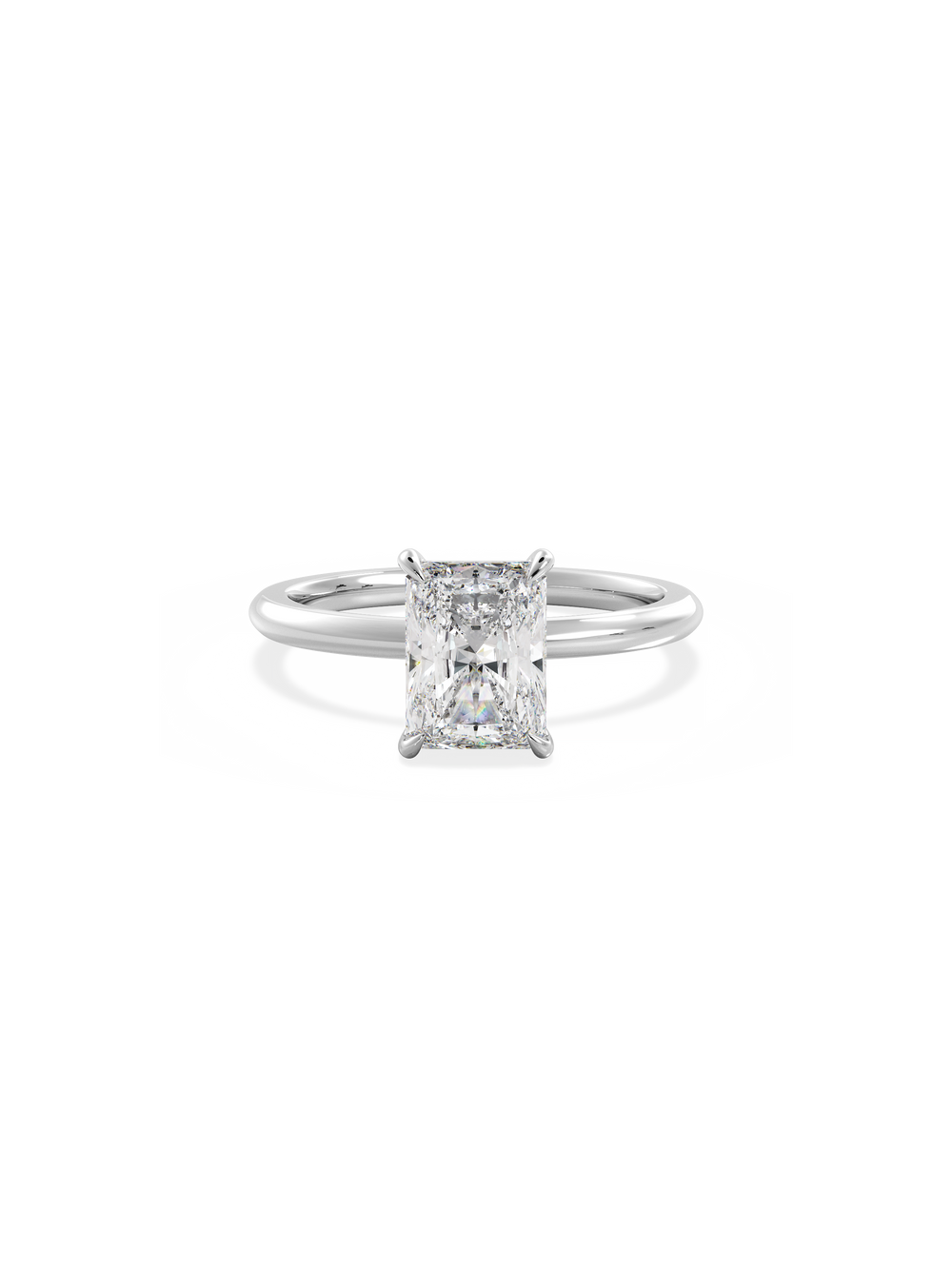 Radiant Ceremonial Solitaire Ring - View 
