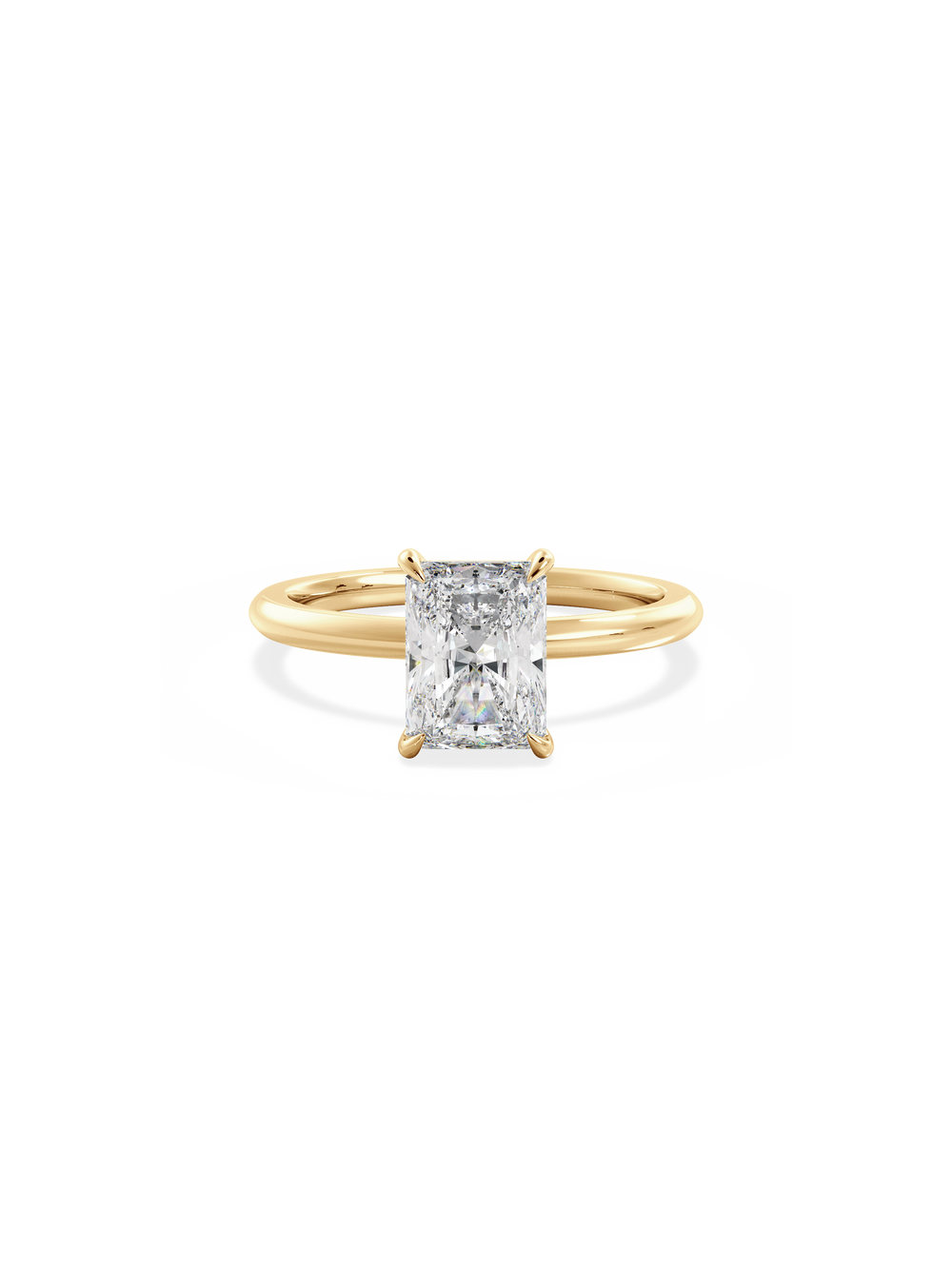Radiant Ceremonial Solitaire Ring - View 
