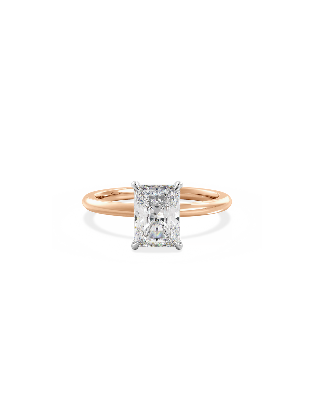 Radiant Ceremonial Solitaire Ring - View 
