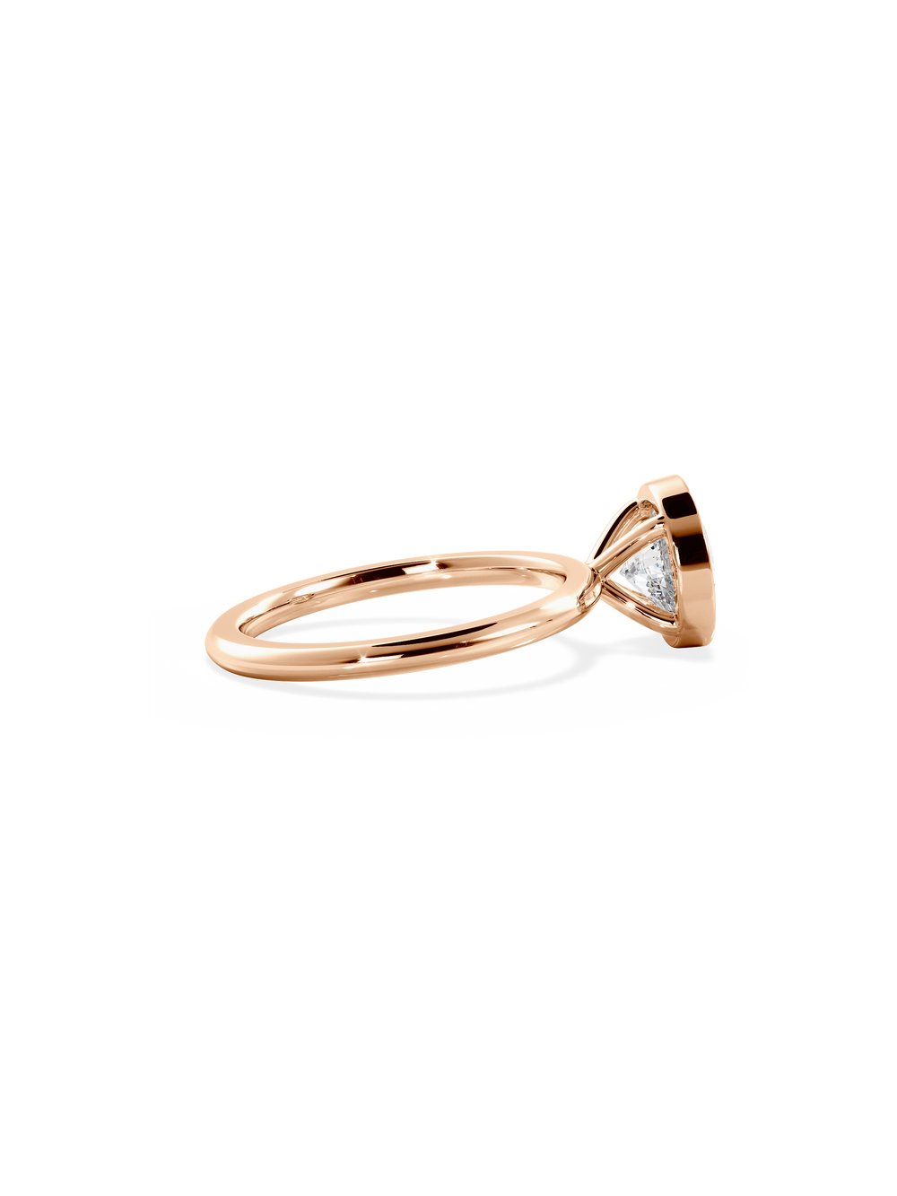 Round Signature Bezel Solitaire - View 
