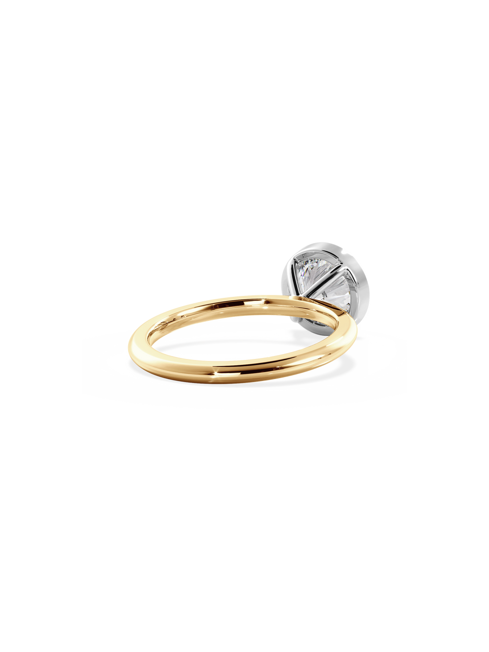 Round Signature Bezel Solitaire - View 