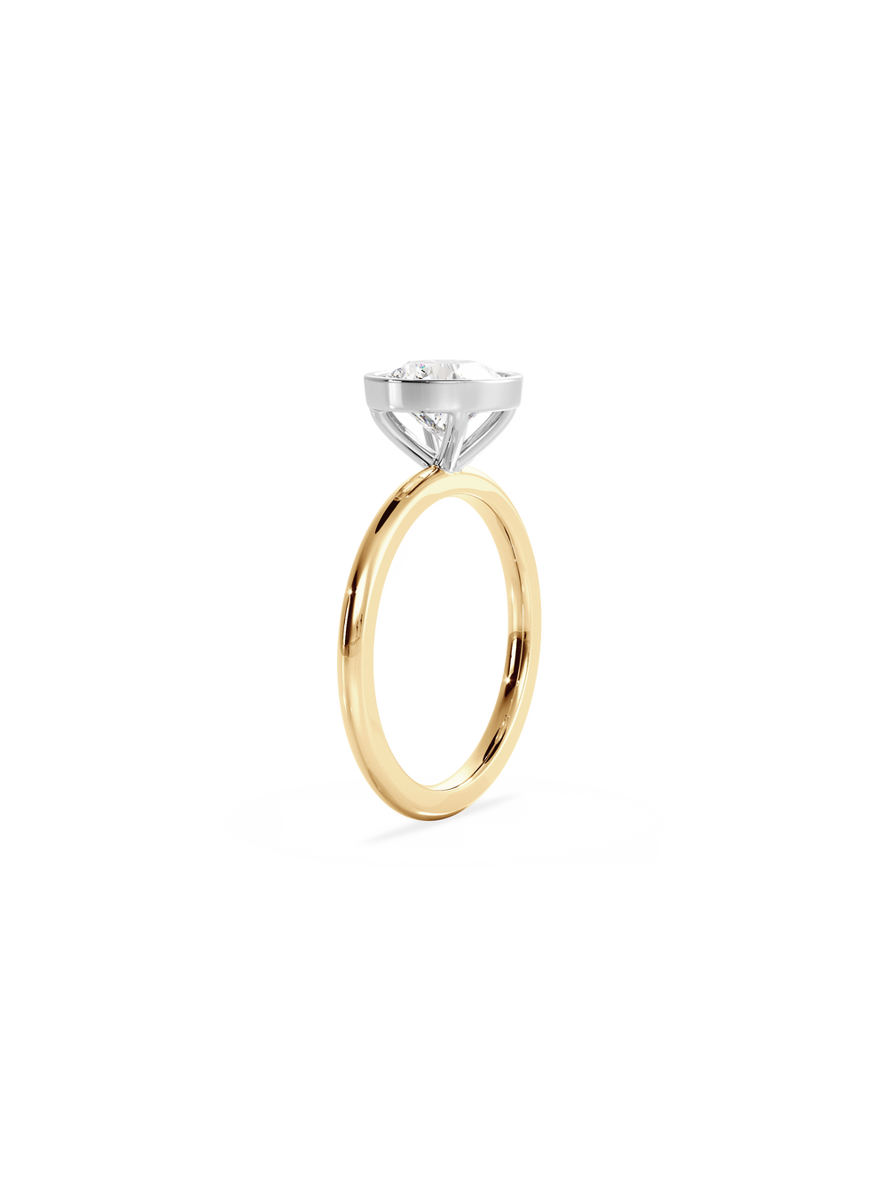 Round Signature Bezel Solitaire - View 