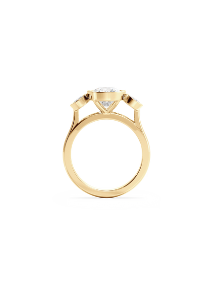 Round Bezel Cosmic Trio Ring