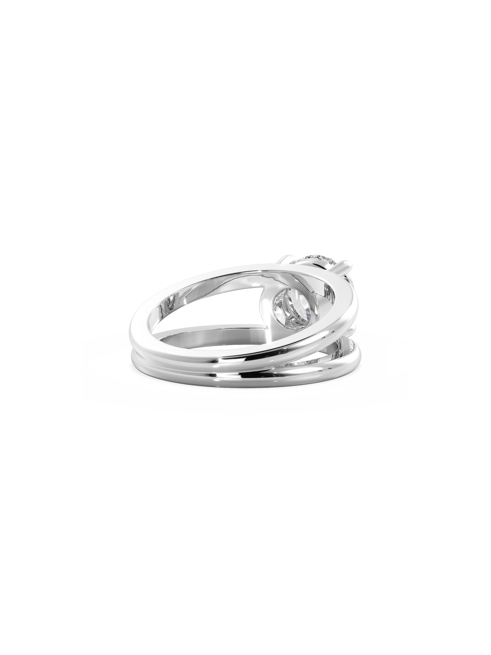 Round Signature Double Band Ring - View 