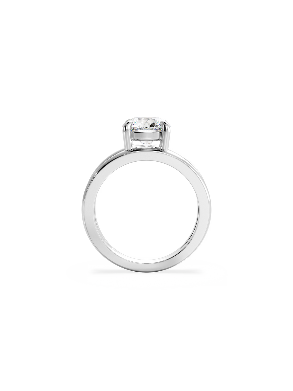 Round Signature Double Band Ring - View 