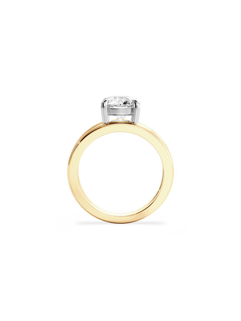 Round Signature Double Band Ring - View 