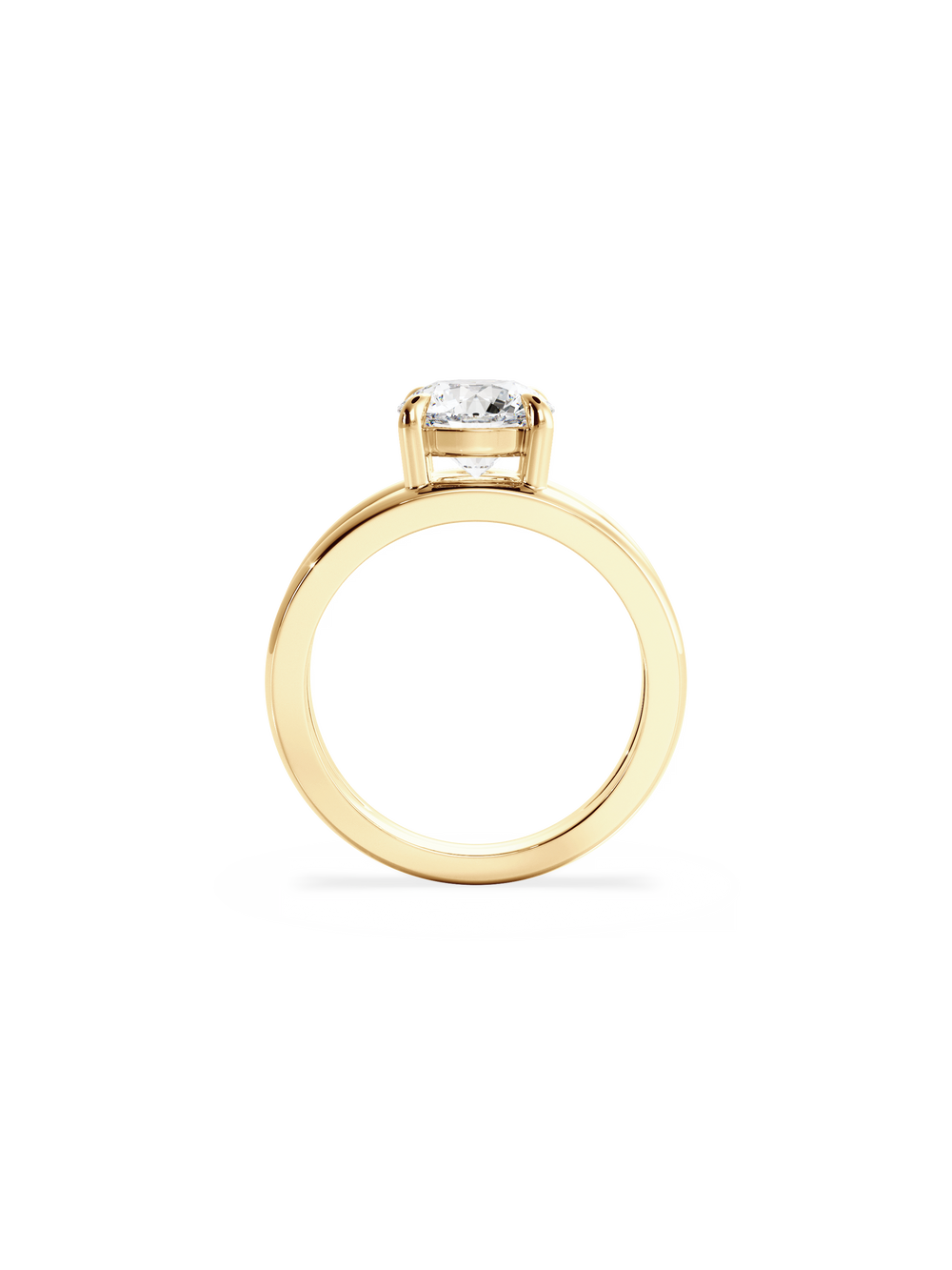 Round Signature Double Band Ring - View 