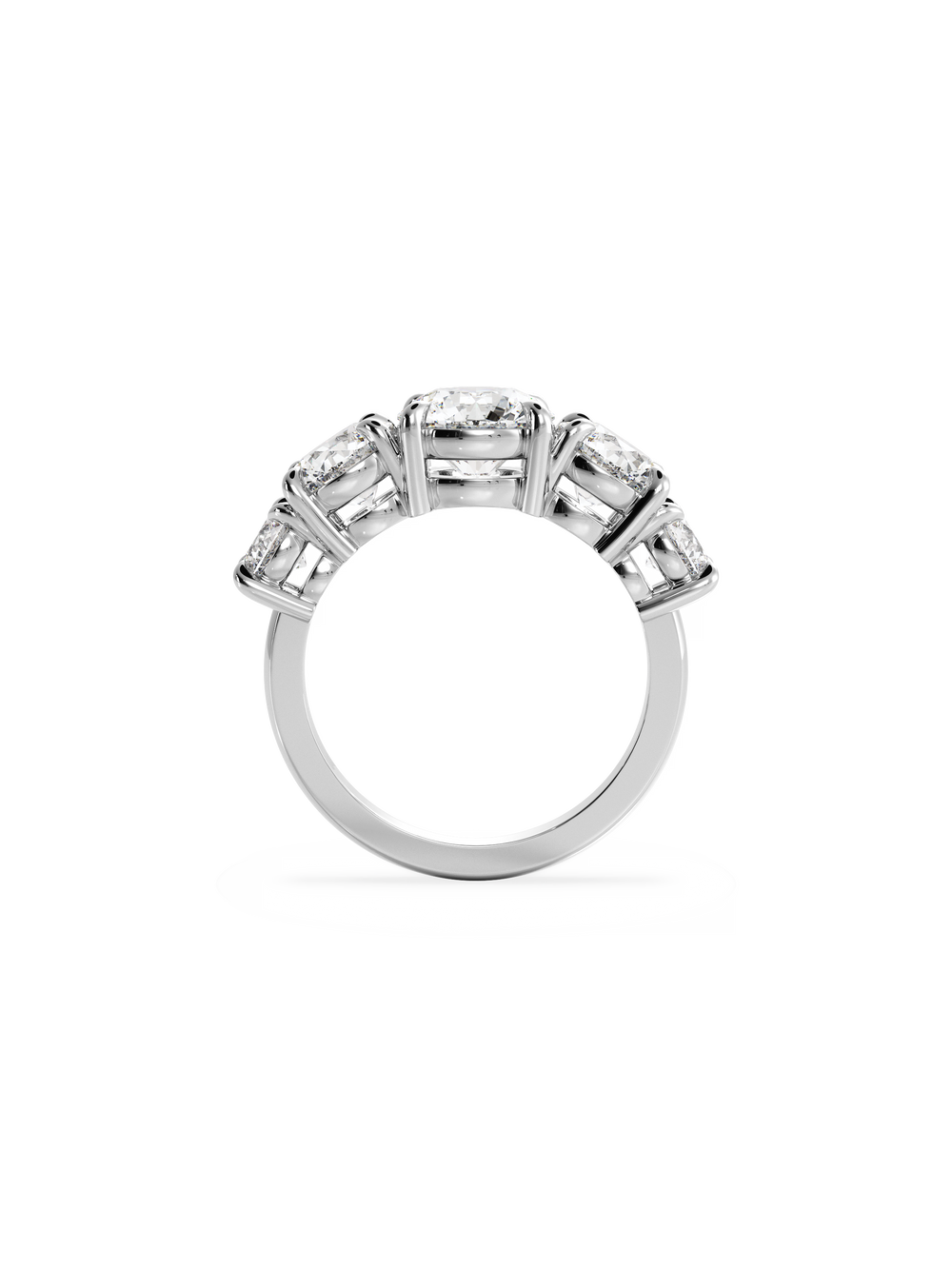 Round Signature Five-Stone - View 