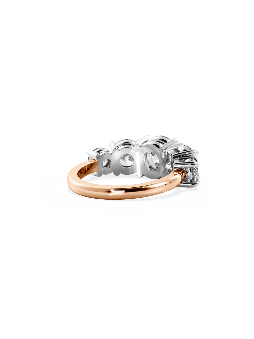 Round Signature Five-Stone - View 
