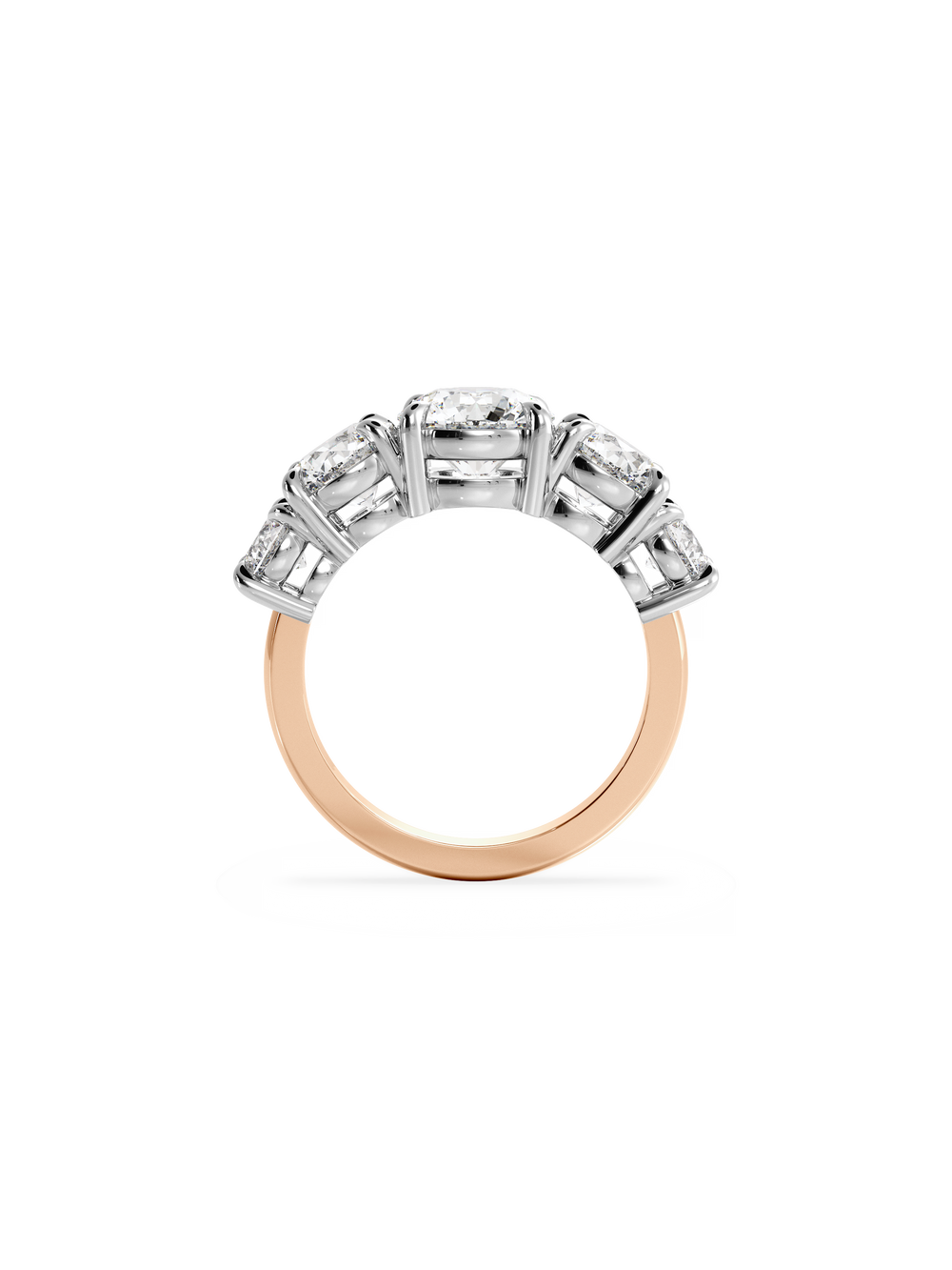 Round Signature Five-Stone - View 
