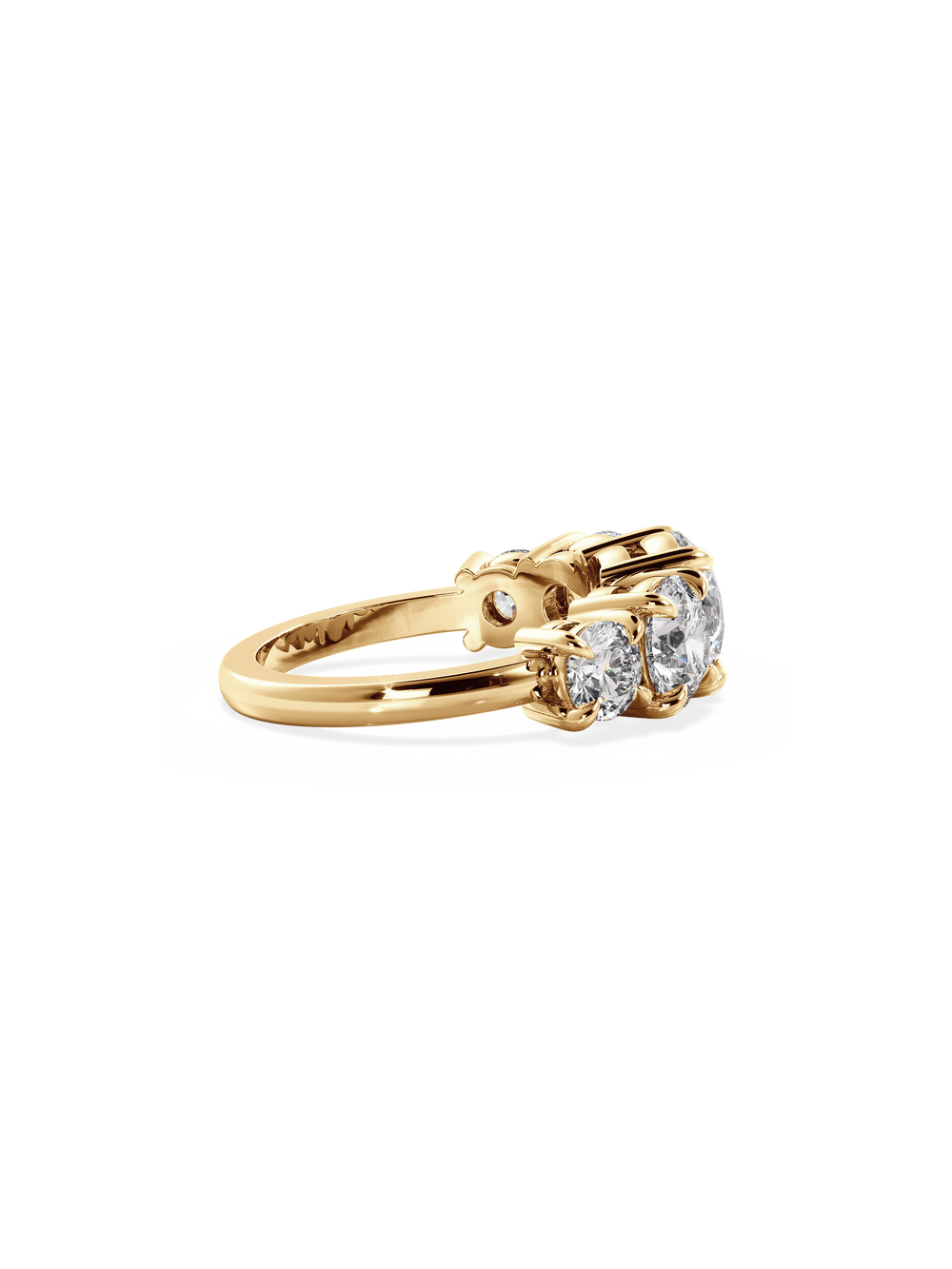 Round Signature Five-Stone - View 