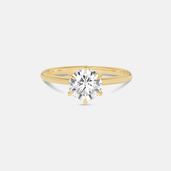 Round Moissanite Ceremonial Solitaire
